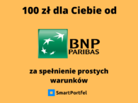 Promocja BNP Paribas konto osobiste bankowe 100 zł premii