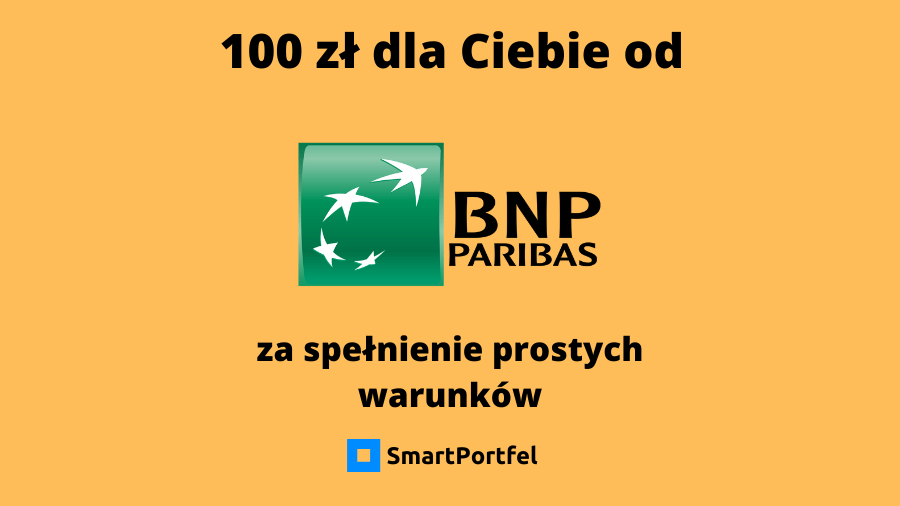 Promocja BNP Paribas konto osobiste bankowe 100 zł premii